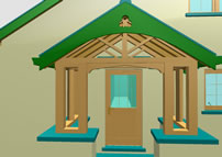 House porch modelled in Allplan - simple screendump - click to see a bit more of the scheme currently at the design stage