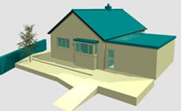 existing bungalow modelled in Allplan