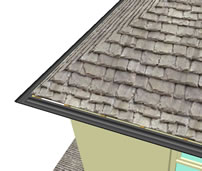 corner gutter in rendered view