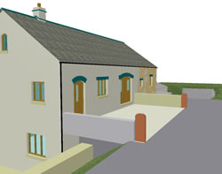 The existing building modelled in Allplan FT