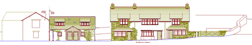 screendump of 2D elevation of proposals