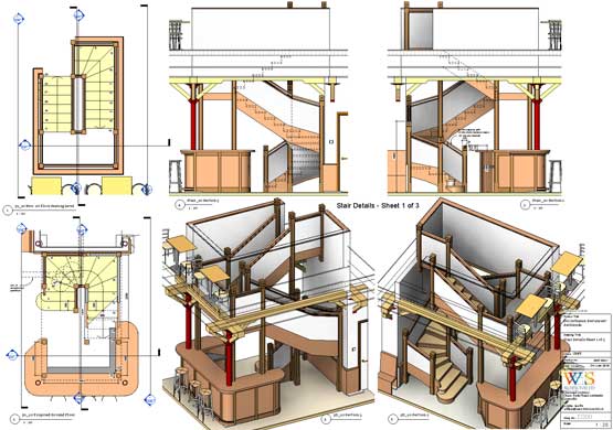 Stair detail drawing - click for larger version (350KB)