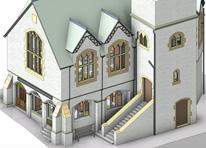 External view of building model