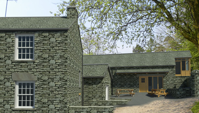 Rendered model view of Listed Independent Hostel Grasmere