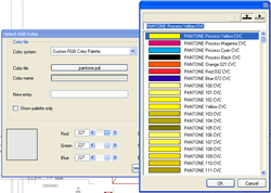 Pantone colour palette - click for larger image