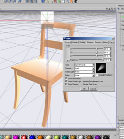 chair exported to Cinema 4D XL v7