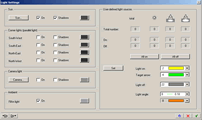 Light Settings dialogue - click for larger image (16k)