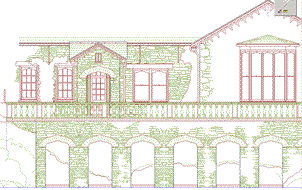 2D elevation drawn in Allplan (spot the toolbar top right!)