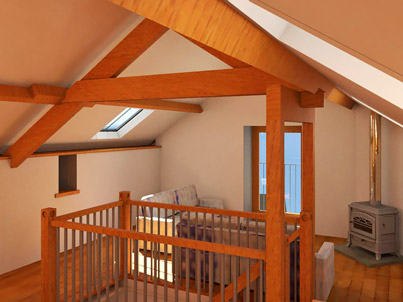 Small barn conversion near Hawkshead interior view