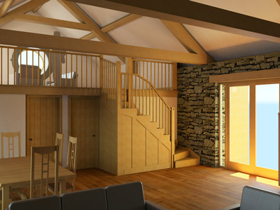 Barn interior remodelling near Hawkshead