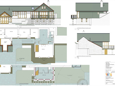 Cottage extension with balcony above Grasmere