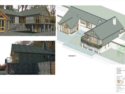 Cottage extension with balcony above Grasmere