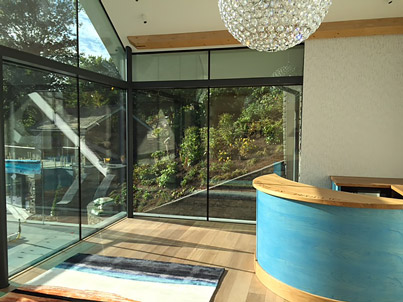 House above Grasmere remodelled for views - lounge bar area