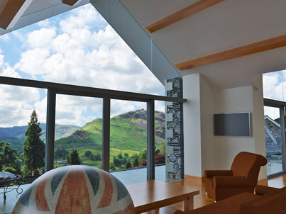 View from house above Grasmere remodelled for views