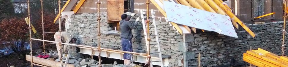 House remodelled above Ambleside - new garage