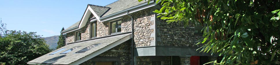 House remodelled above Grasmere - View from entrance gates