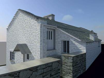Listed building renovation Troutbeck computer render of exterior