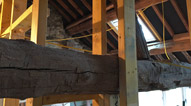 Cottage renovation near Hawkshead old oak truss set in new partition