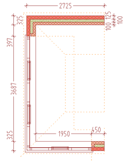 Basic corner window opening in walls