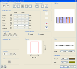 SSD dialog showing window opening and frame inserted