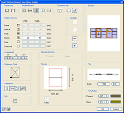 SSD dialog showing window opening and frame inserted