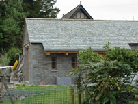 new outbuilding in garden of house near Hawkshead