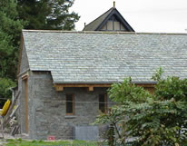 new outbuilding in garden of house near Hawkshead