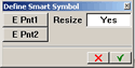 Smart symbol resize dialog