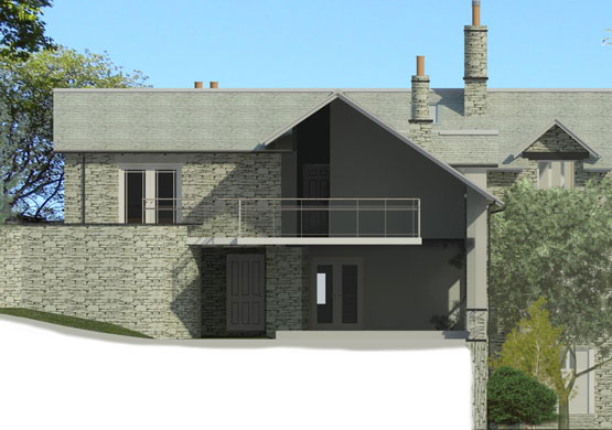 model view from rear