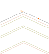 First step to drawing ridge tile in elevation.