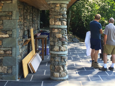 Cottage extension with balcony above Grasmere site meeting - Click for larger image